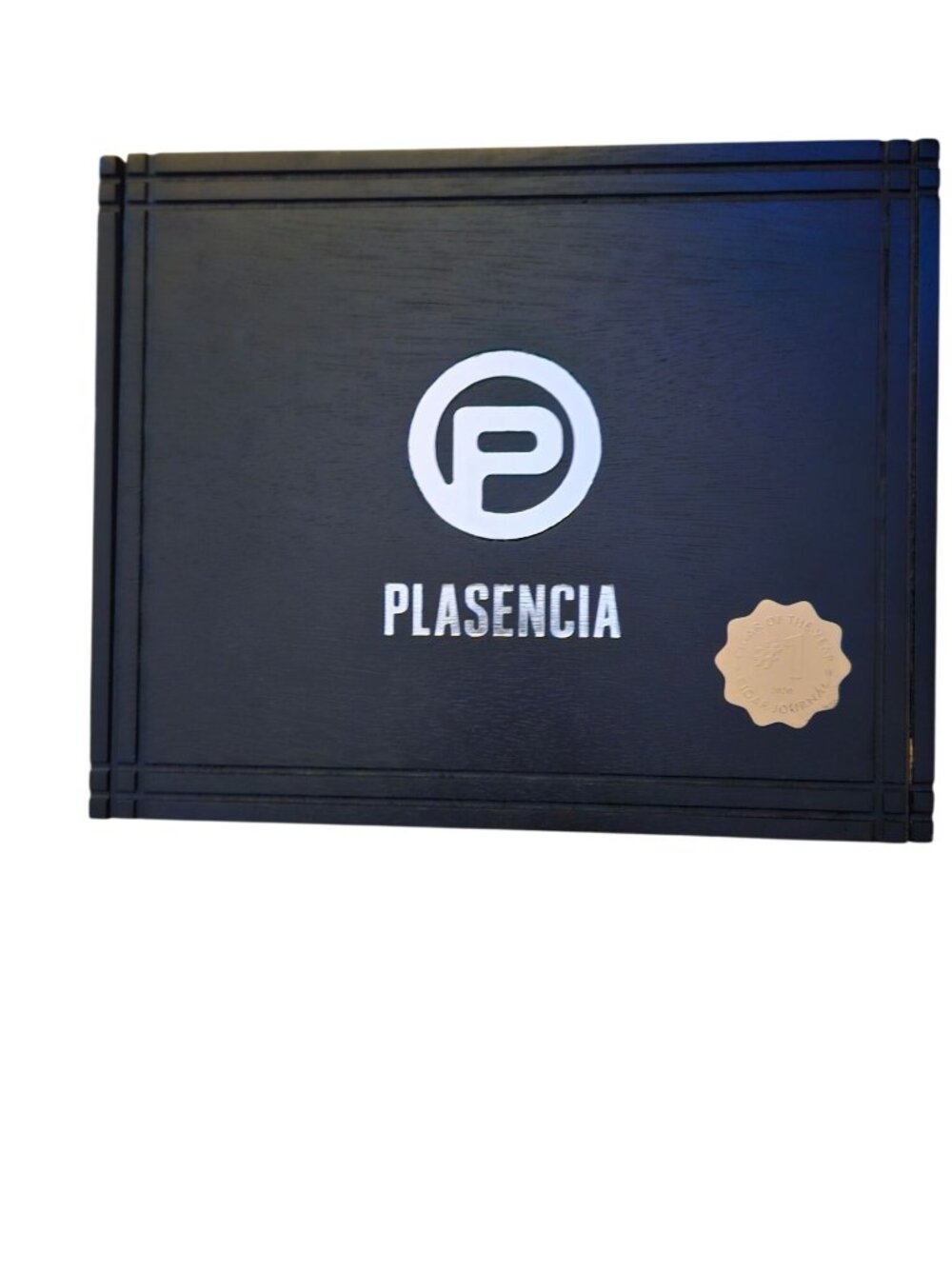 Plasencia Alma Fuerte Black Wooden Cigar Box With Hinged Lid Handmade In Nicarag